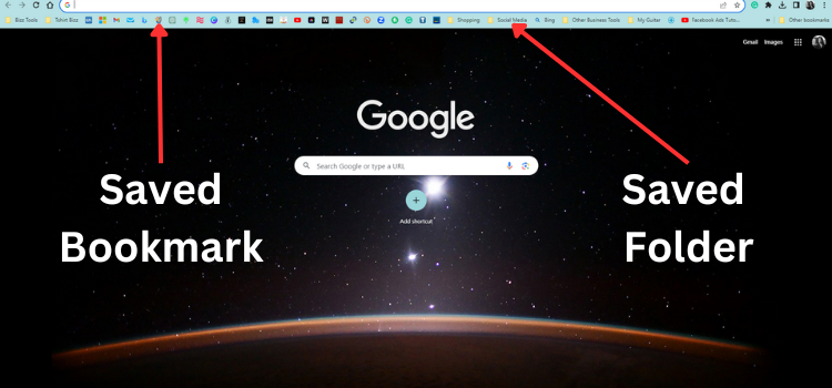 How to bookmark a website on chrome